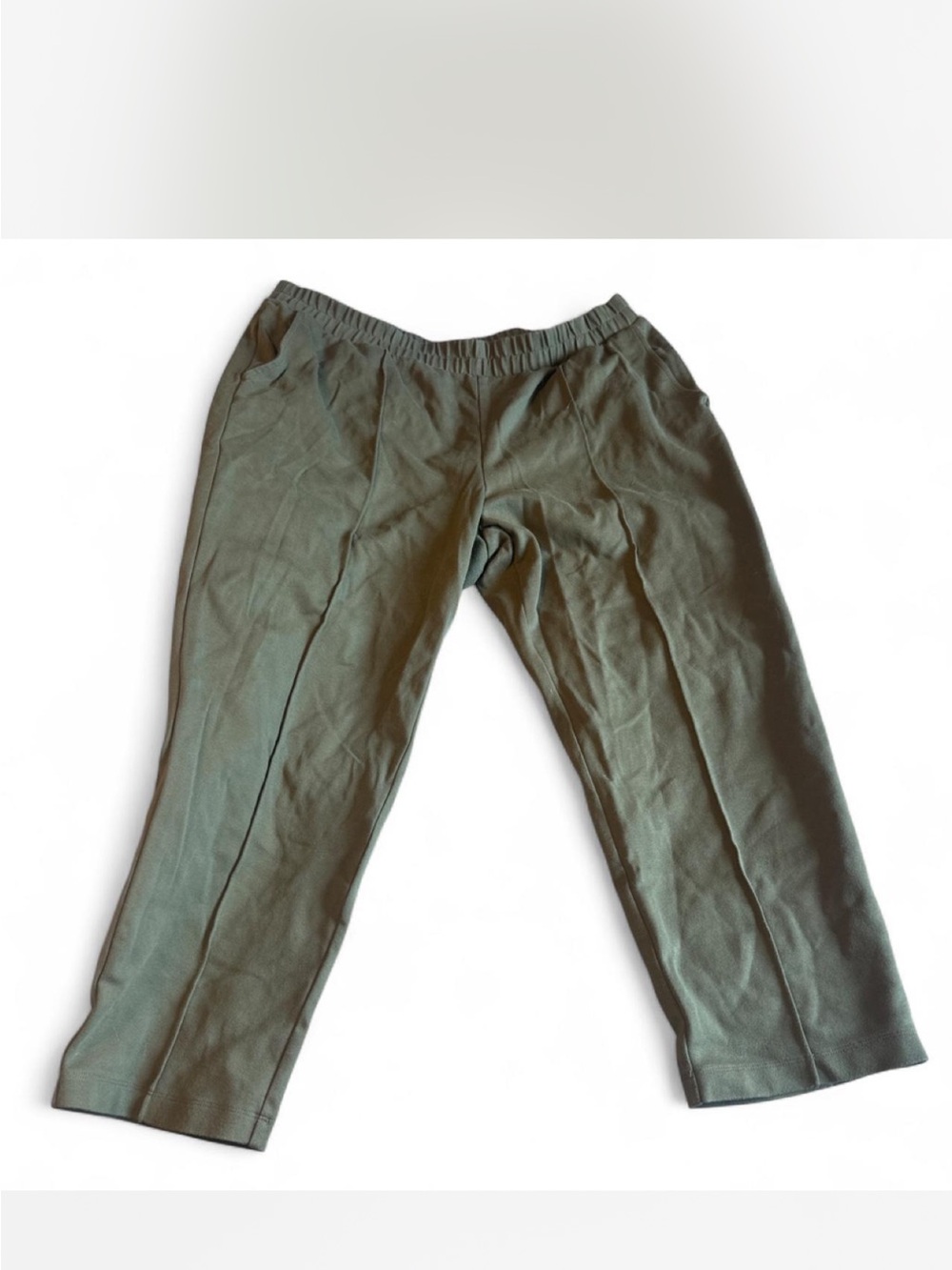 a new day Olive Green Casual Elastic-Waist Chinos